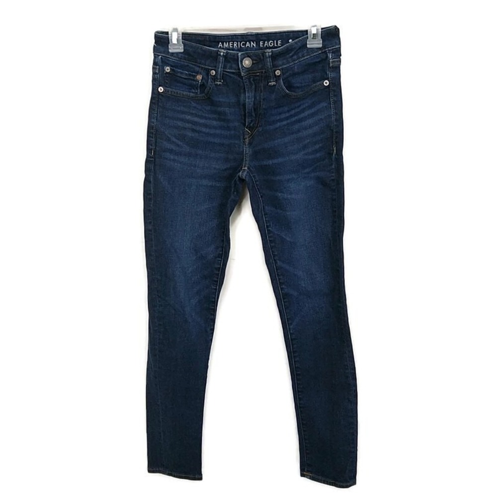 American Eagle Ne(x)t Level Flex Skinny Jeans Dark Wash Faded Denim Mens 28x30